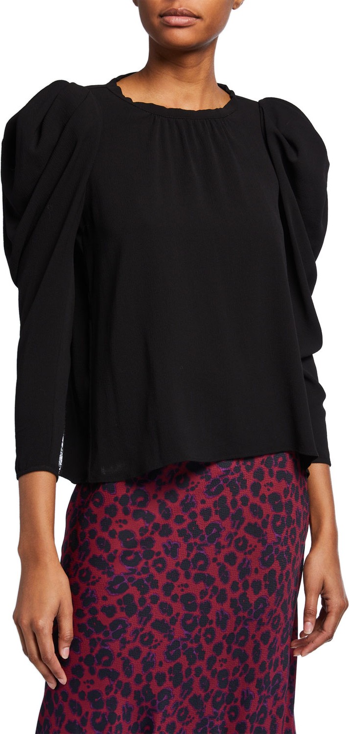 Eileen Fisher Tweedy Hemp/Cotton Wide-Leg Crop Pants