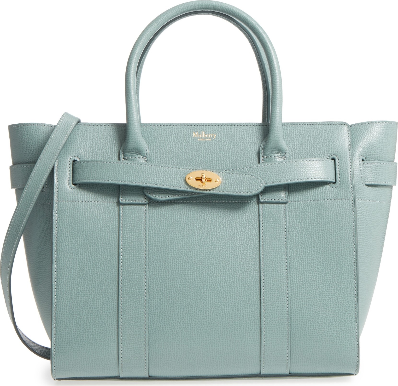 Mulberry Small Zipped Bayswater Calfskin Leather Satchel