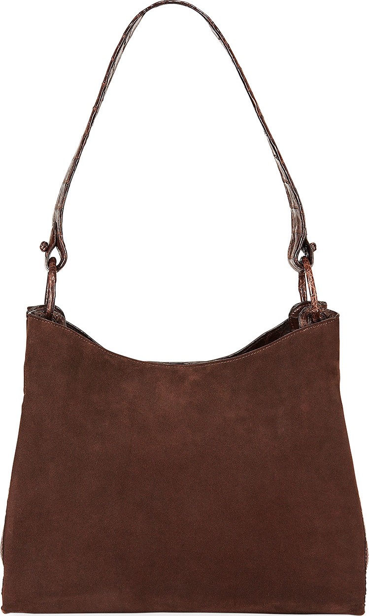Nancy Gonzalez Marly Crocodile Hobo Bag