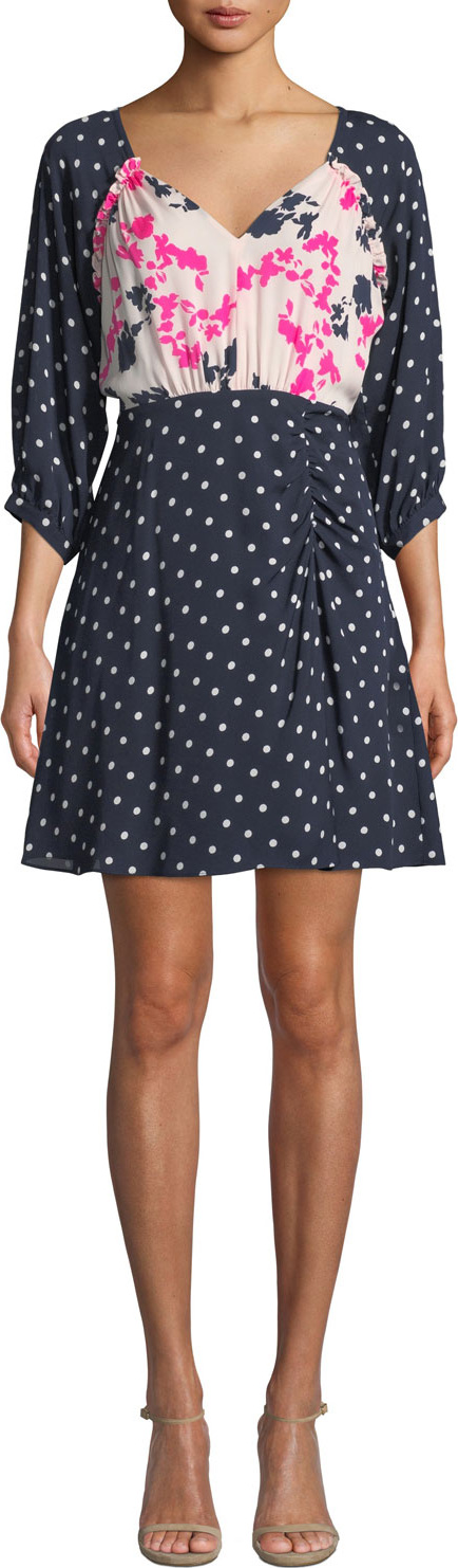 Tanya Taylor Natalia Dot-Print Silk Dress
