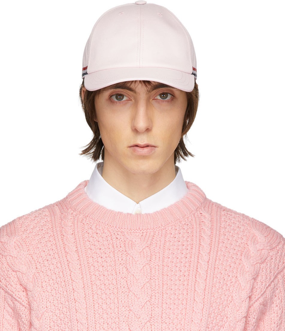 Thom Browne Pink Classic Baseball Cap