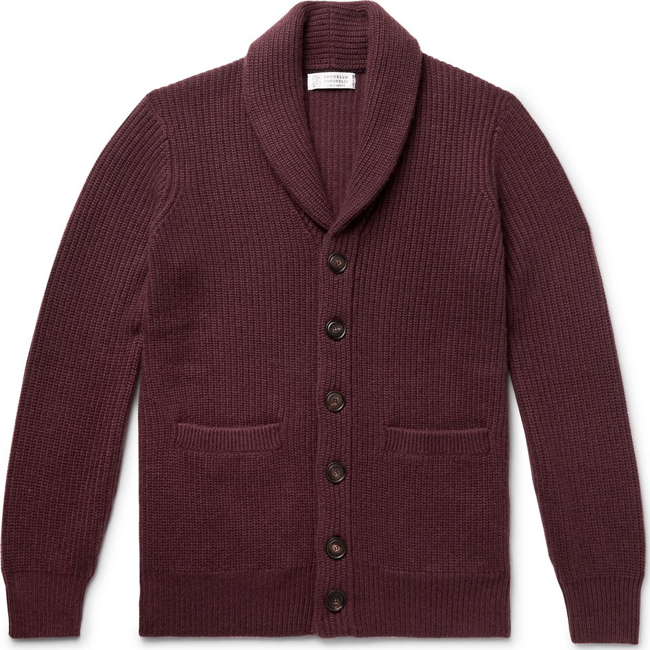 Brunello Cucinelli Shawl-Collar Cashmere Cardigan