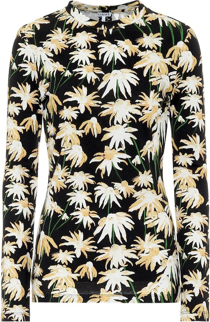 LOEWE Floral cotton T-shirt