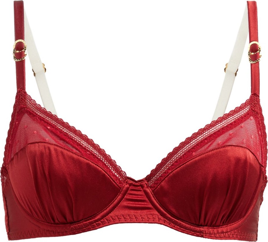 Stella McCartney Kate Cuddling balconette silk-blend bra