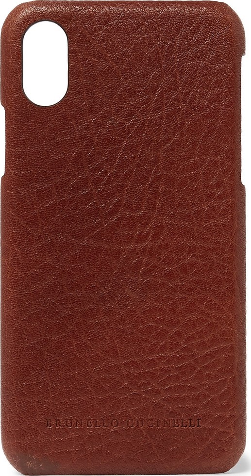 Brunello Cucinelli Full-Grain Leather iPhone X Case