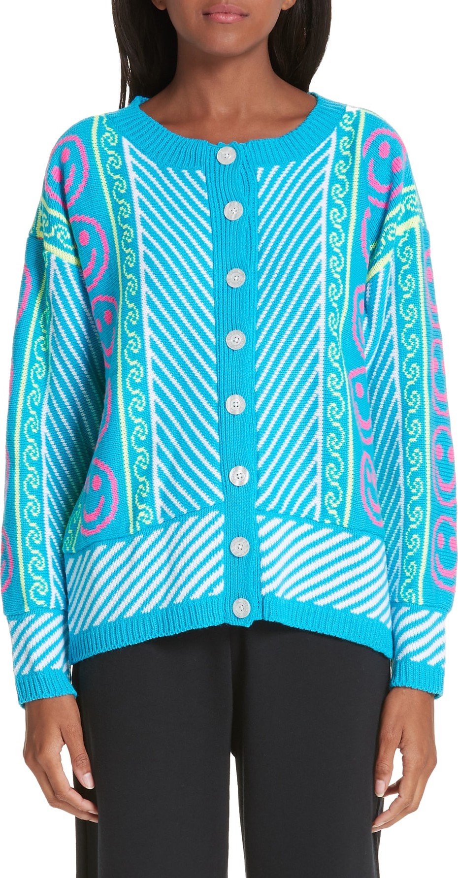 Ashley Williams Hannah Smiley Face Cardigan