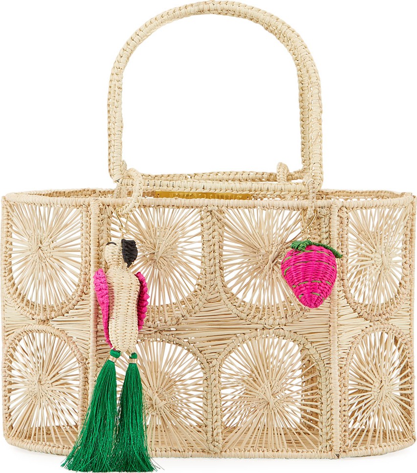 Mercedes Salazar Threaded Straw Tote Bag