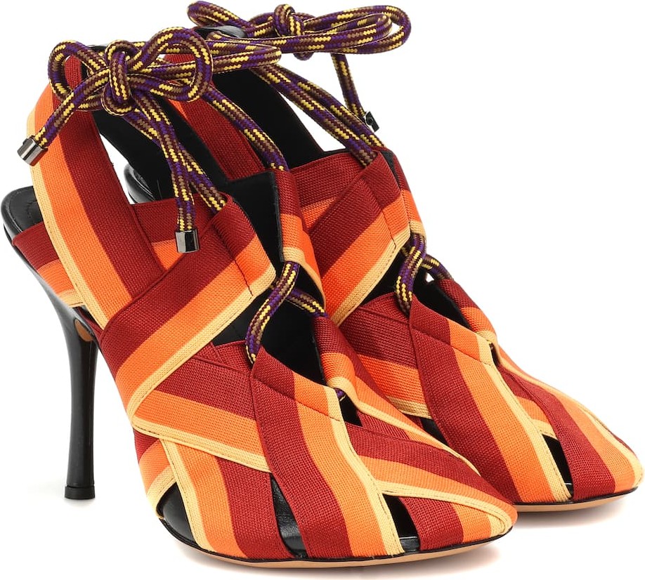 Dries Van Noten Leather-trimmed pumps