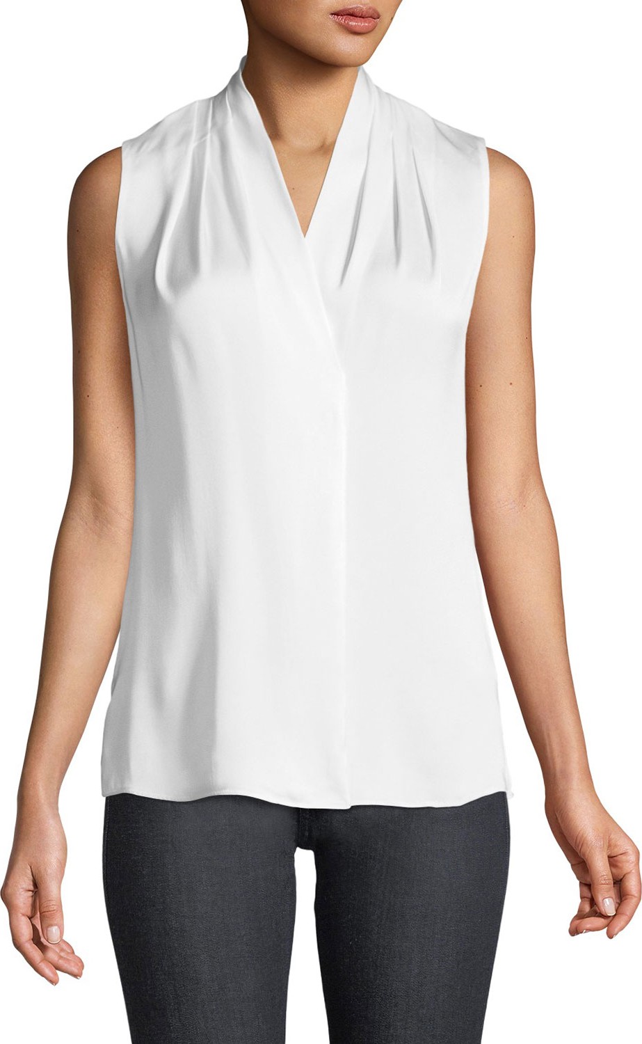 KOBI HALPERIN Mila Silk-Stretch Sleeveless Top