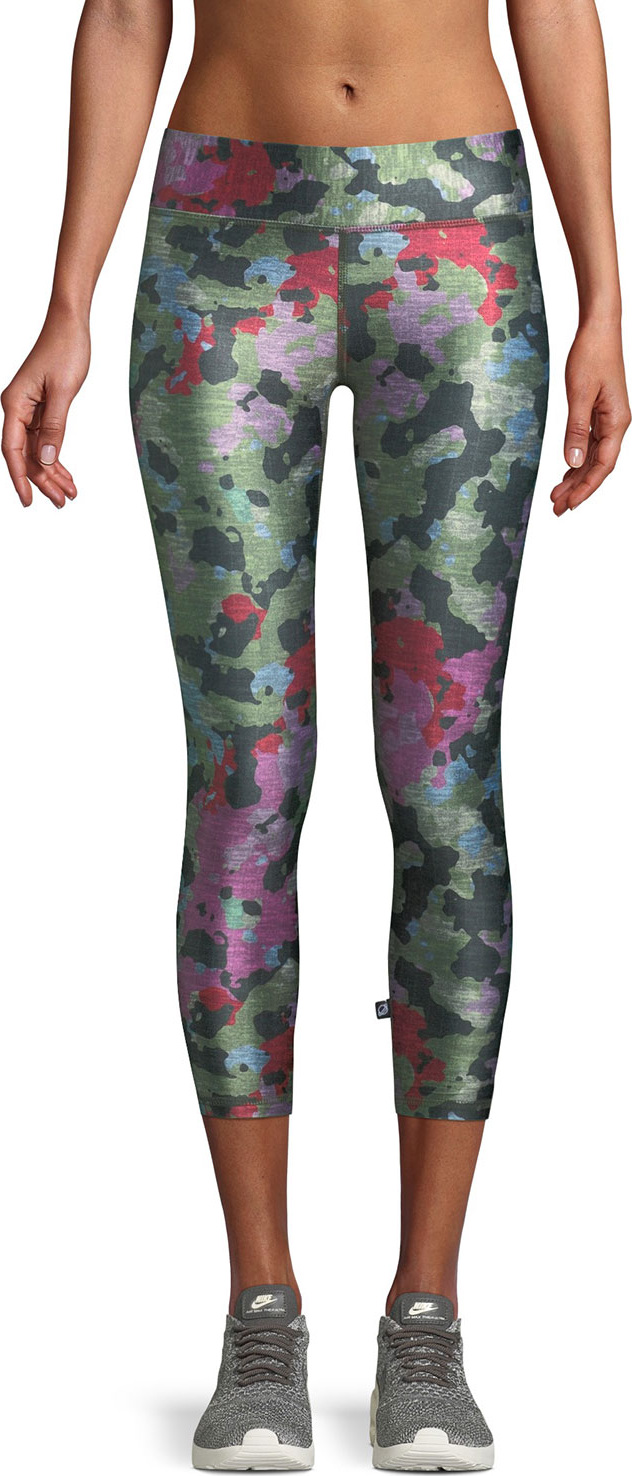 Terez Tall Band Camo Printed Capri Leggings