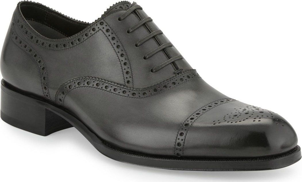 TOM FORD Edgar Medallion Cap-Toe Shoe