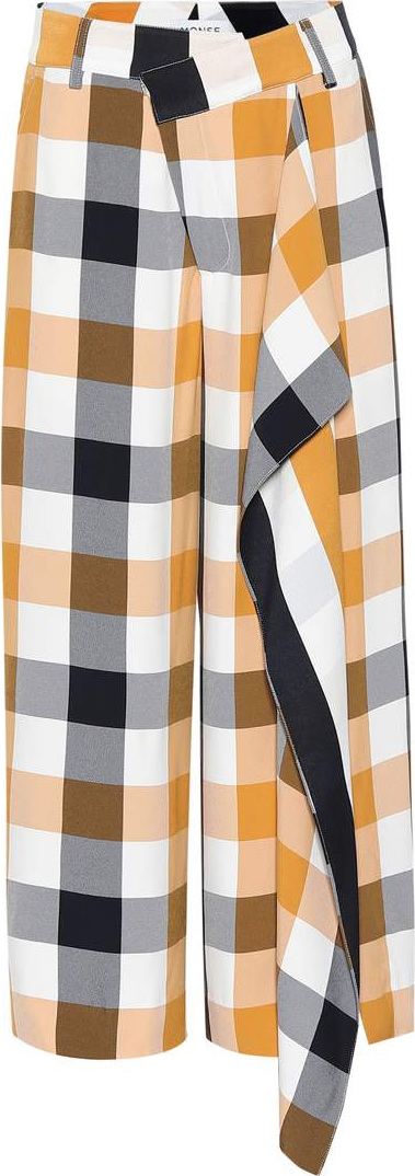 Monse Plaid crêpe pants