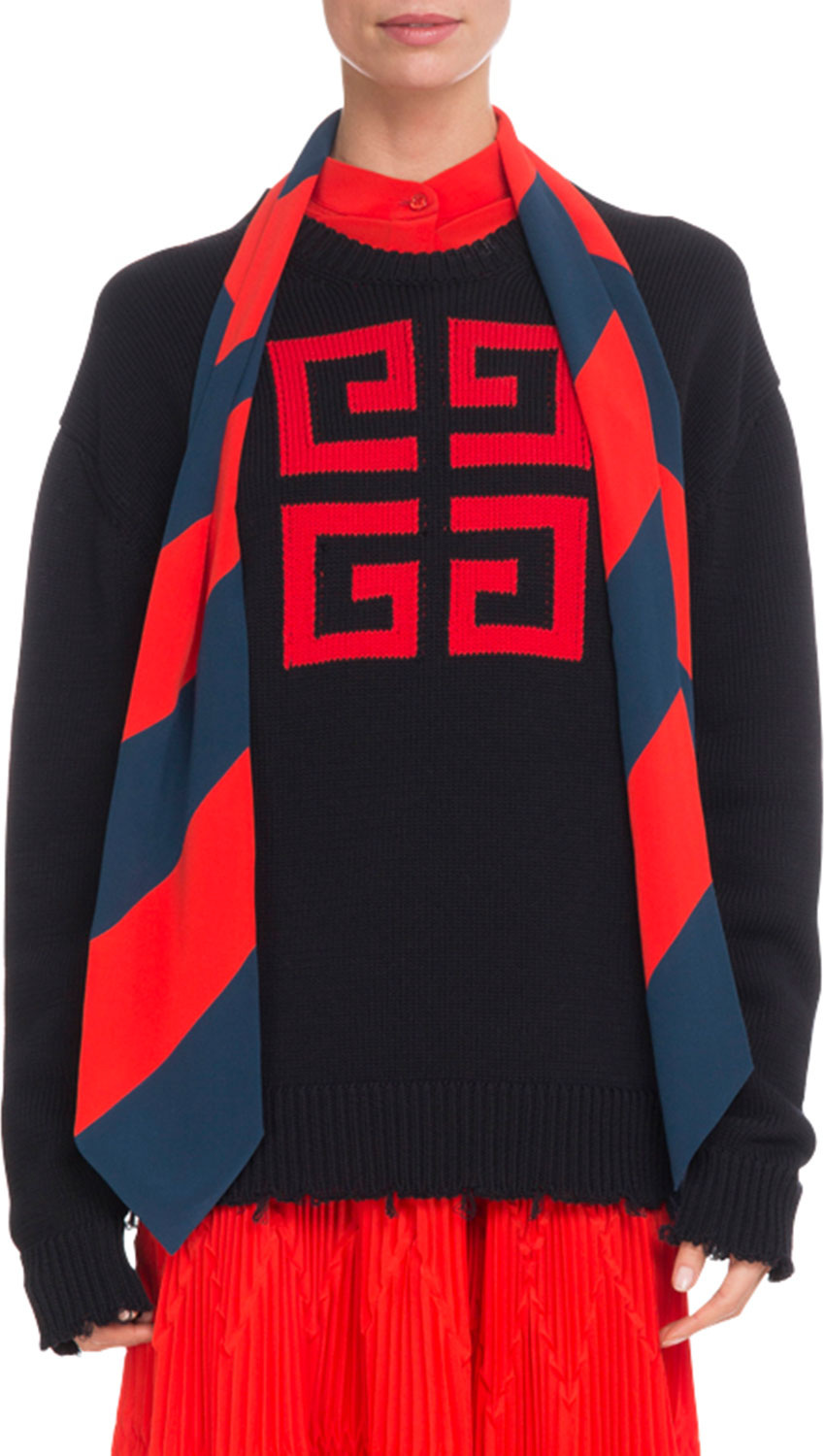 Givenchy 4-G Logo Long-Sleeve Cotton Sweater