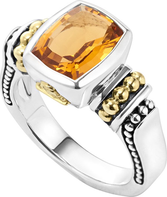 LAGOS Caviar Color 10mm Onyx Ring, Size 7