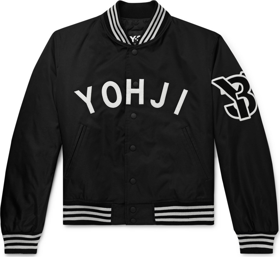 Y-3 Logo-Appliquéd Shell Bomber Jacket