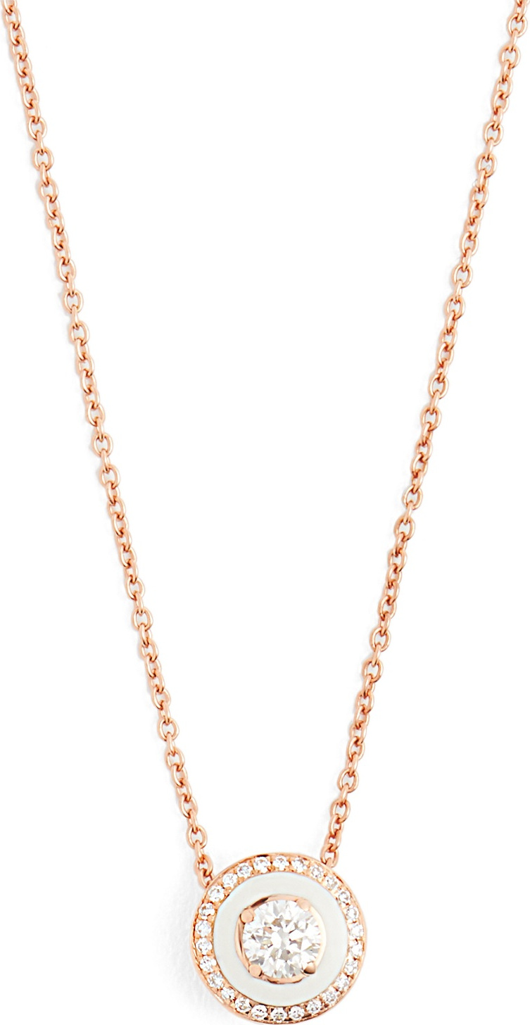 Selim Mouzannar Diamond, enamel & pink-gold Mina necklace