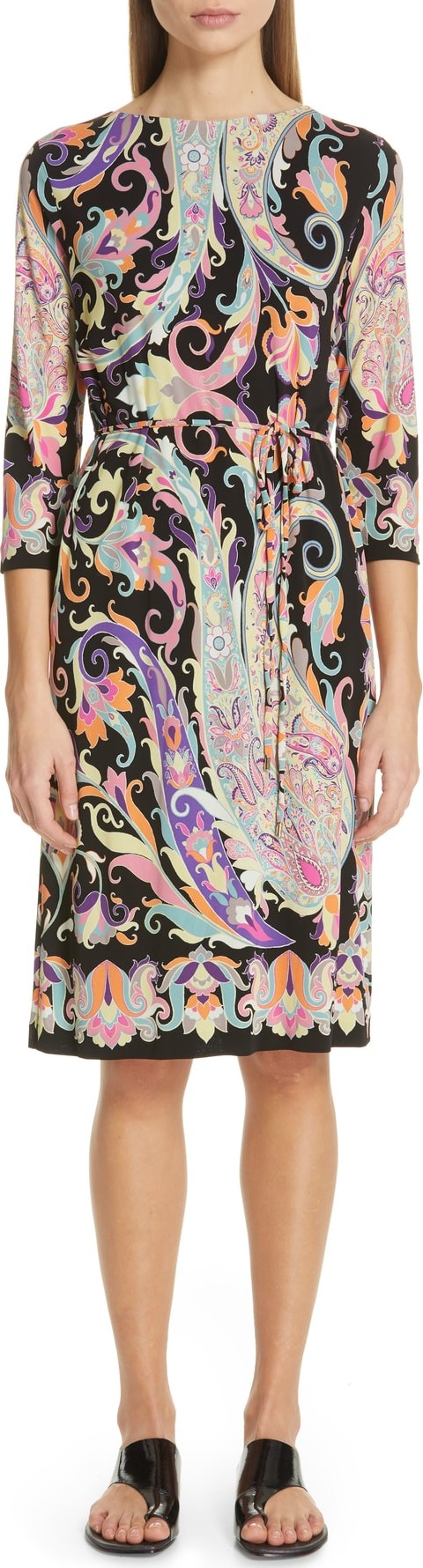 Etro Swirl Print Jersey Dress