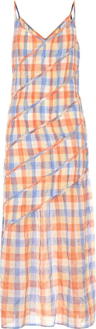 Rejina Pyo Maria checked cotton-blend dress