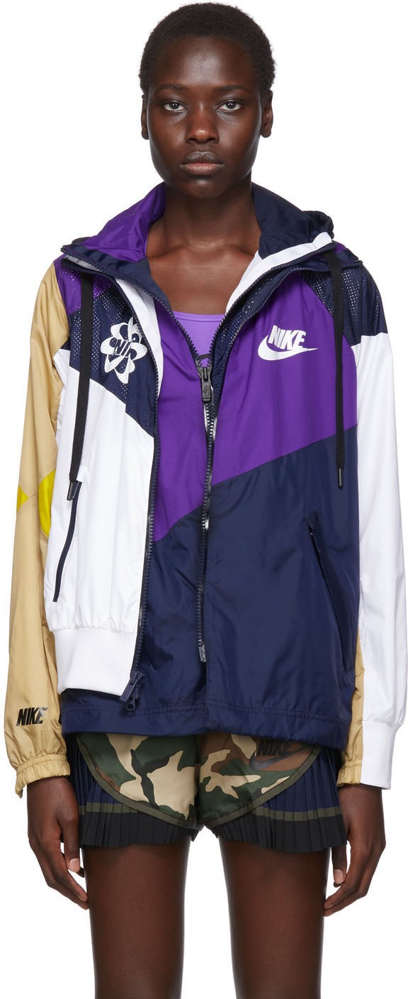 Nike Navy & Multicolor Sacai Edition NRG Ni-02 Hooded Anorak