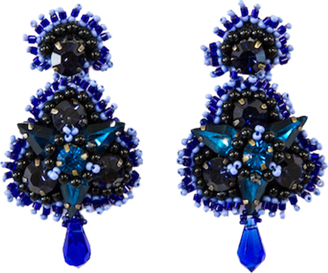 Mignonne Gavigan New York Anastasia Crystal Earrings  Blue