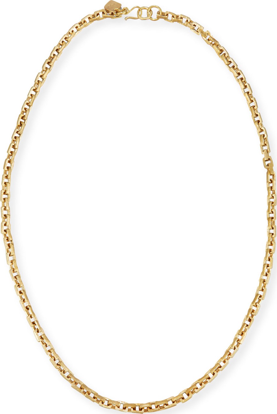 Ashley Pittman Hisia Long Hammered Bronze Link Necklace  40