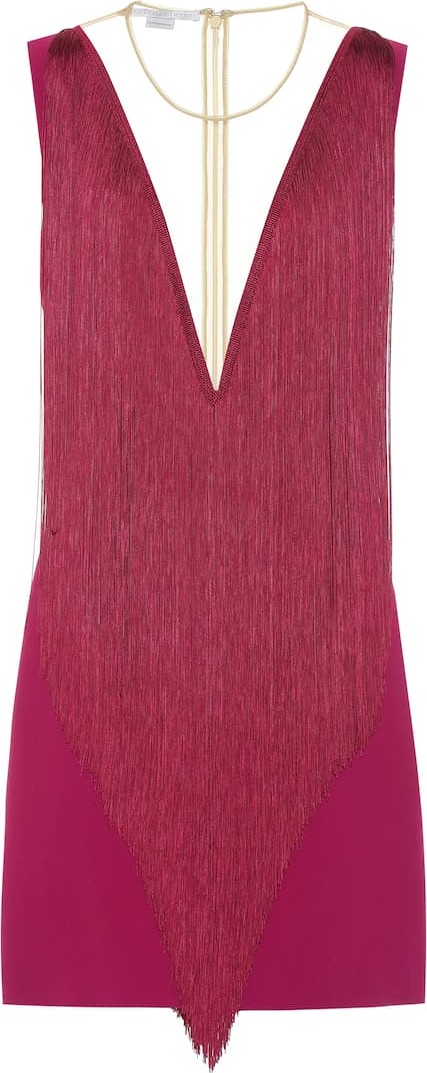 Stella McCartney Fringe crêpe minidress