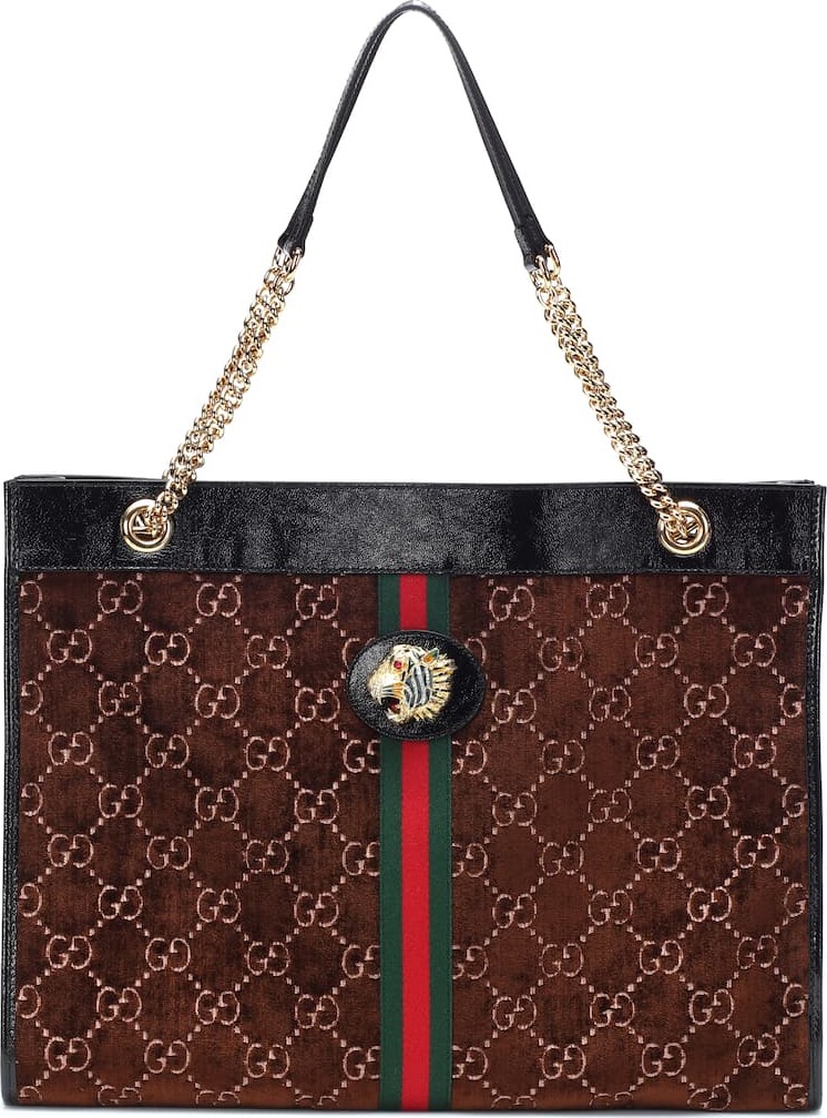 Gucci Large Rajah velvet tote