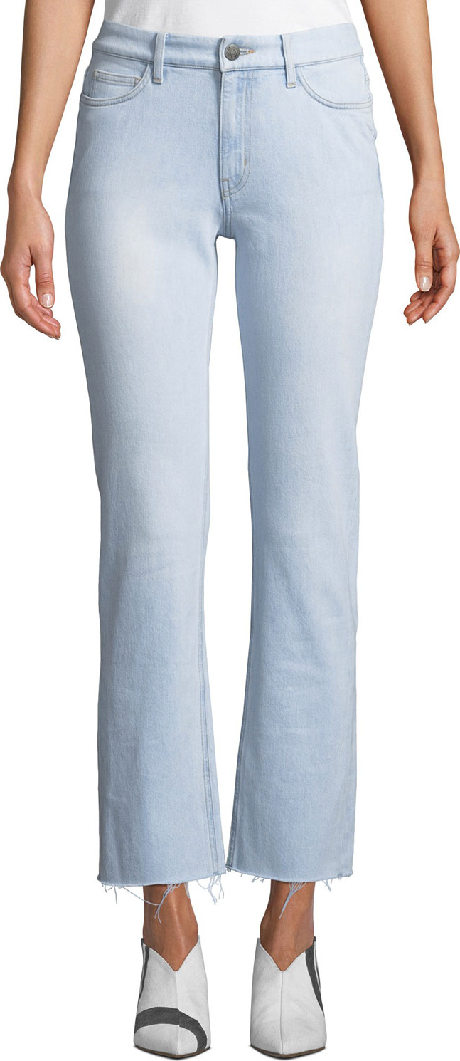 M.i.h Jeans Daily High-Rise Straight-Leg Frayed Jeans