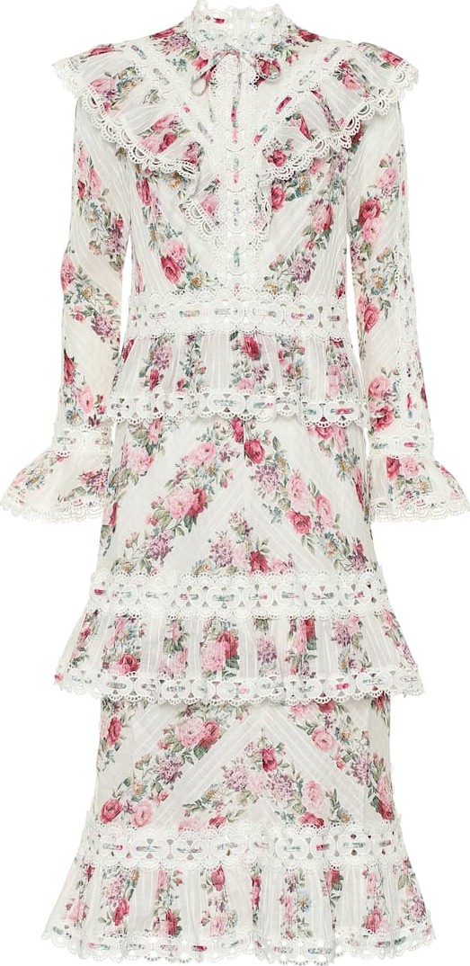 Zimmermann Honour floral cotton midi dress