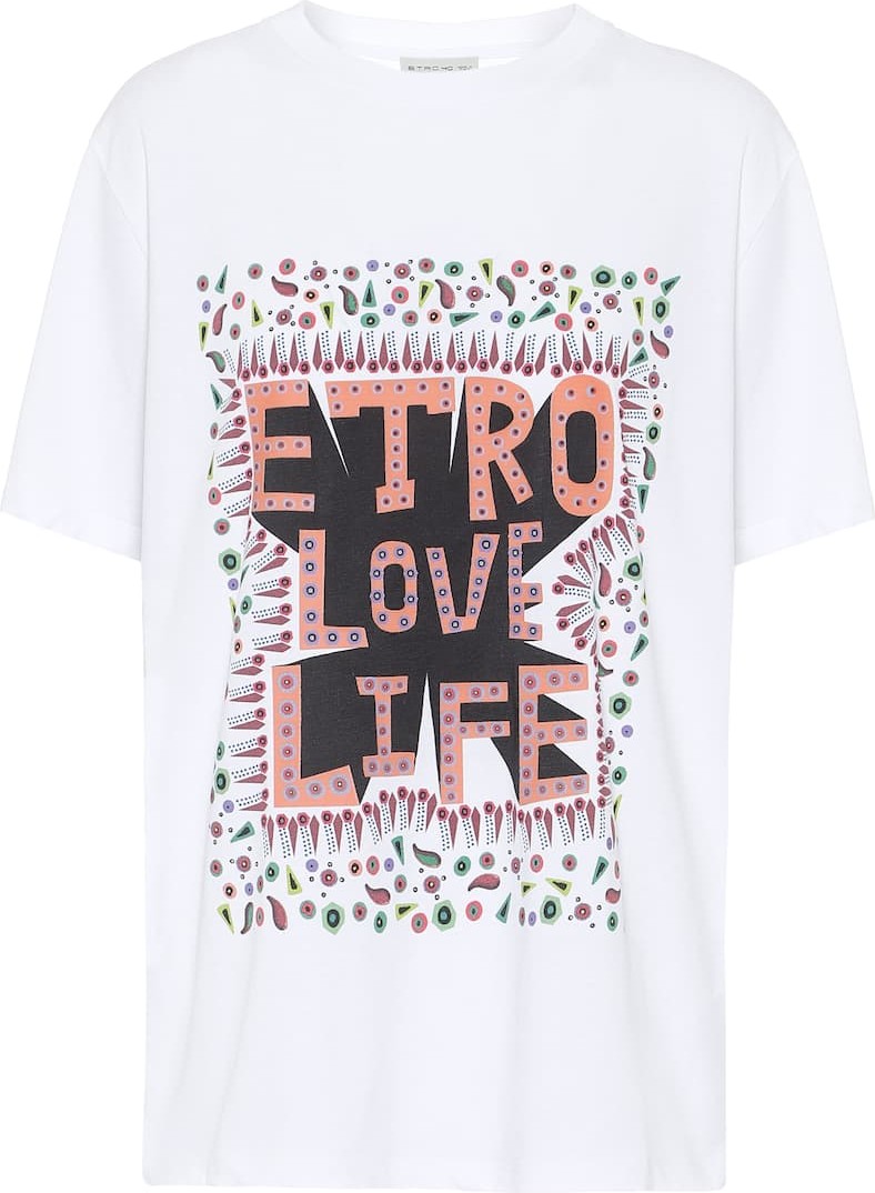 Etro Printed cotton-jersey T-shirt