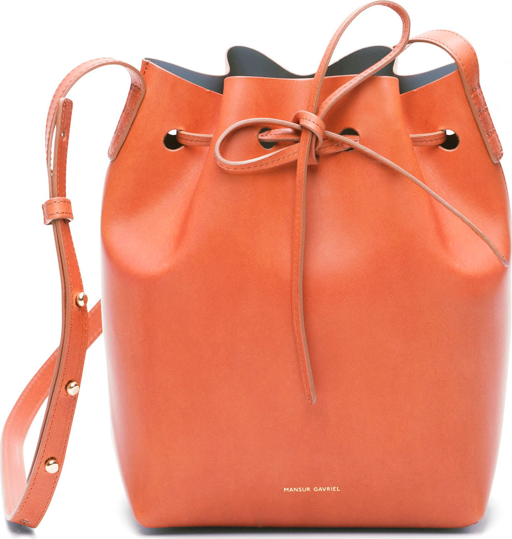 Mansur Gavriel Vegetable-Tanned Leather Mini Bucket Bag