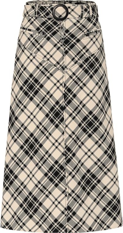 Ellery Matango checked skirt