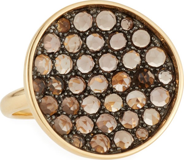 Etho Maria 18k Gold & Smoky Quartz Ring