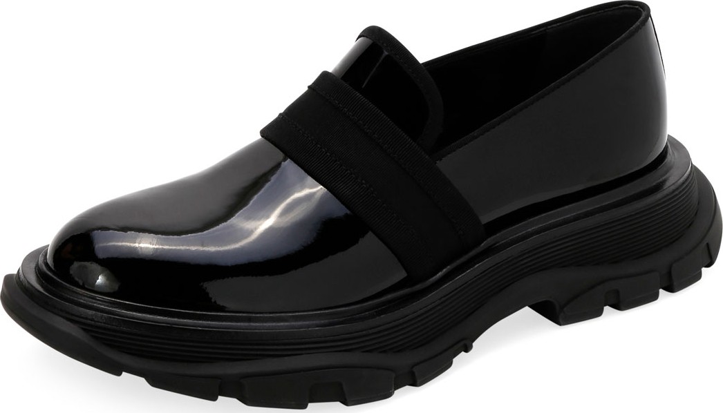 Alexander McQueen Men's Leather Thick Rubber Sole Dress Shoe