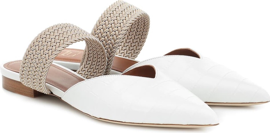 Malone Souliers Maisie croc-effect leather slippers