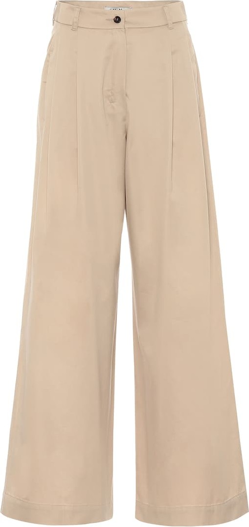 Max Mara High-rise wide-leg cotton pants
