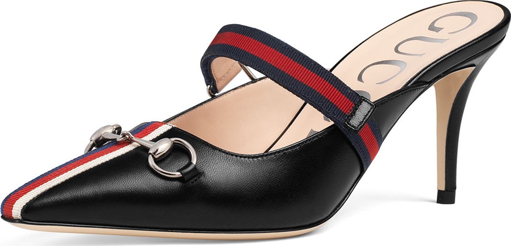 Gucci Horsebit Leather Slide Mules