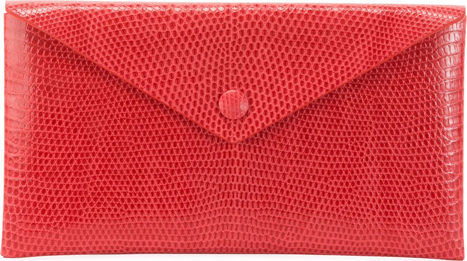 Alaïa Louise Lizard Envelope Clutch Bag
