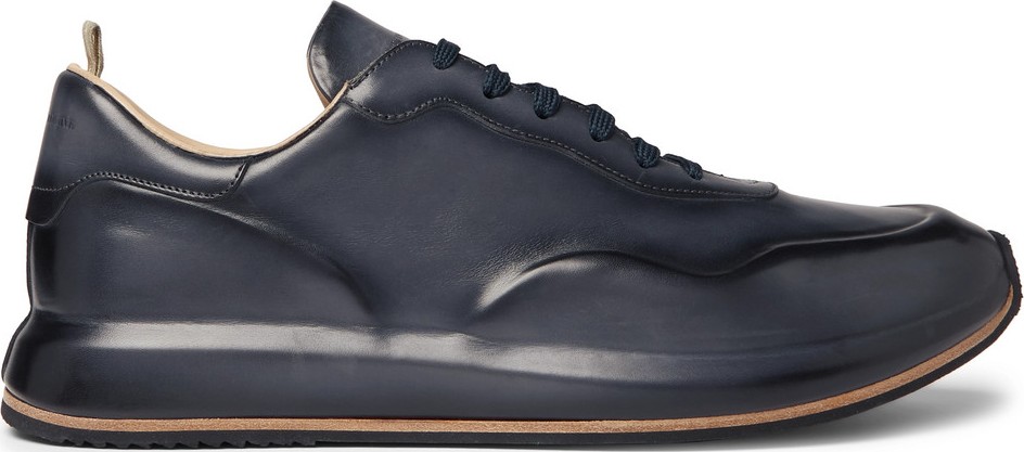 Officine Creative Race Lux Burnished-Leather Sneakers