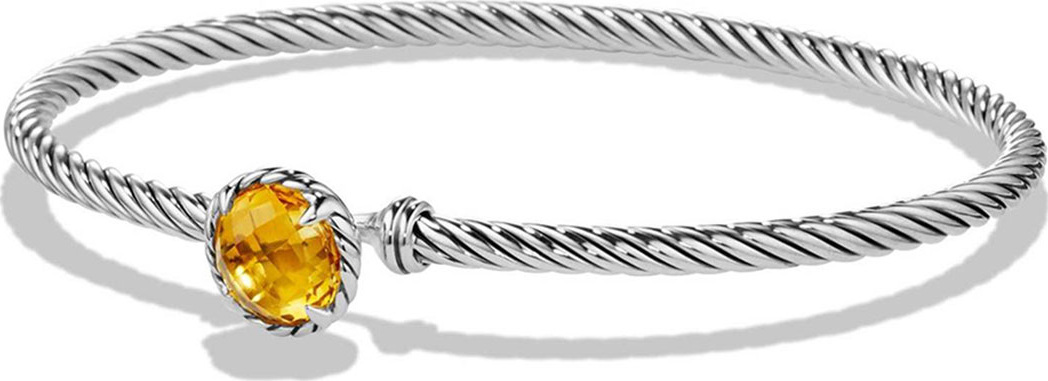 David Yurman Petite Chatelaine Silver Bracelet with Stone