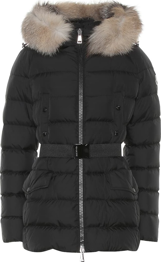 Moncler Clion quilted fur-trimmed down coat