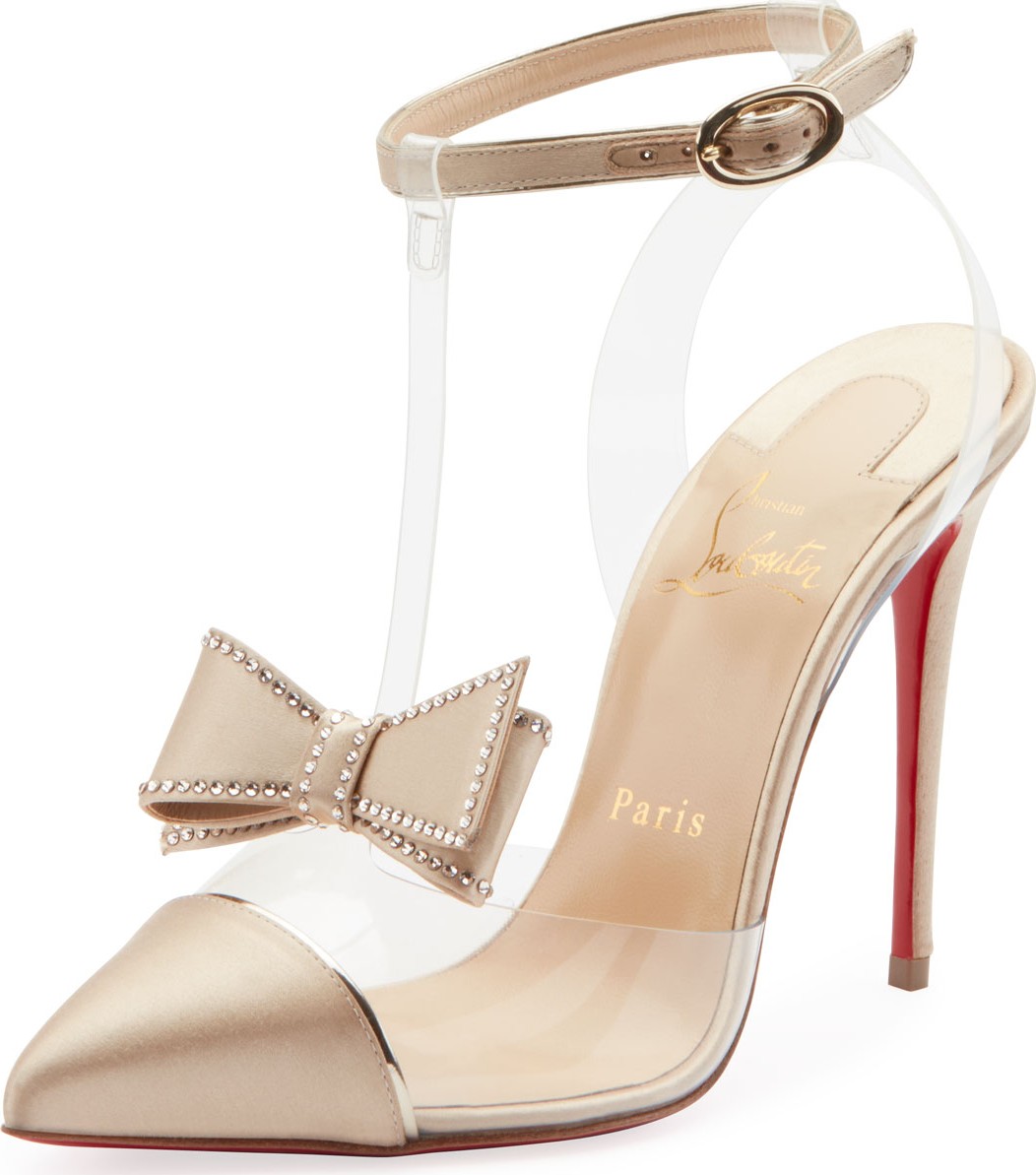 Christian Louboutin Naked Bow Red Sole Pumps Christian Louboutin Naked Bow Red Sole Pumps