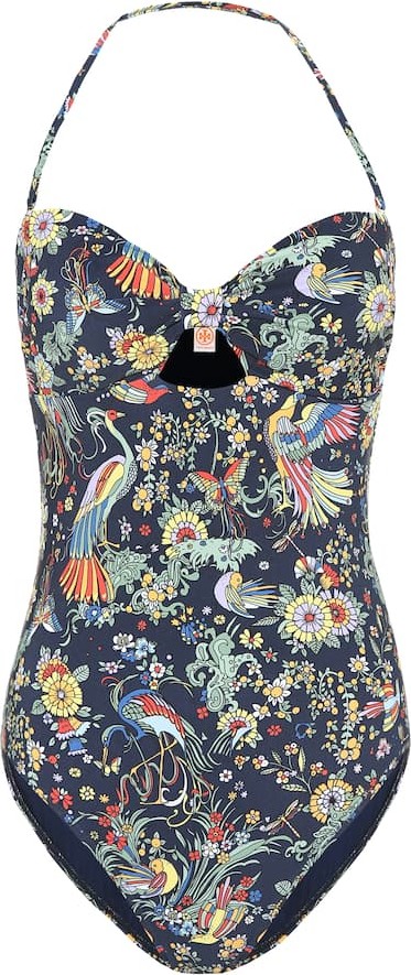 Tory Burch Printed cut-out swimsuit