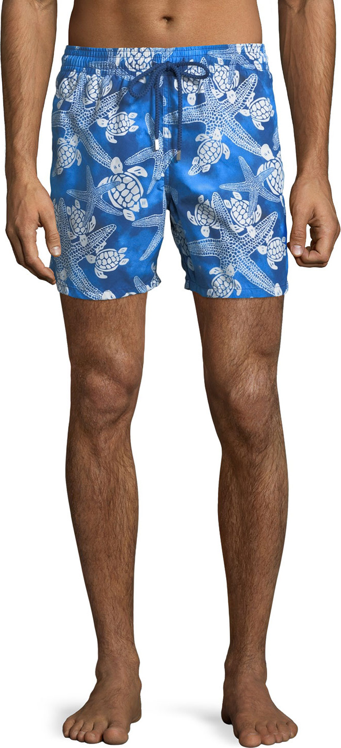 Vilebrequin Men's Moorea Starlettes Turtles Vintage Swim Trunks