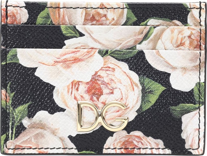 Dolce & Gabbana Floral leather cardholder