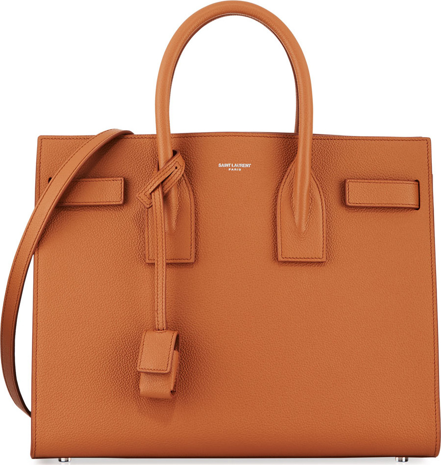 Saint Laurent Sac de Jour Small Carryall Bag, Dark Beige