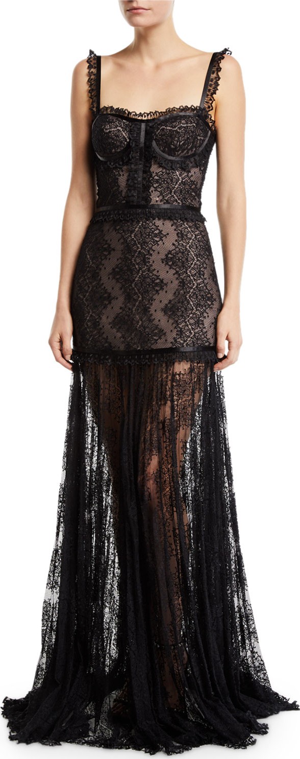 Alexis Kieran Lace Bustier Cocktail Dress