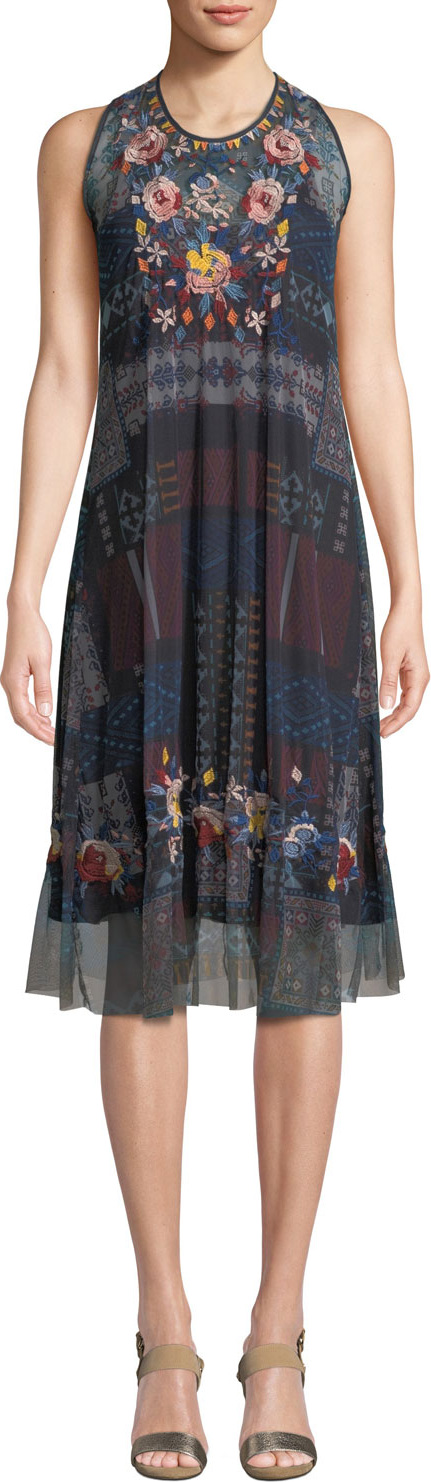 Johnny Was Faelyn Sleeveless Printed Dress