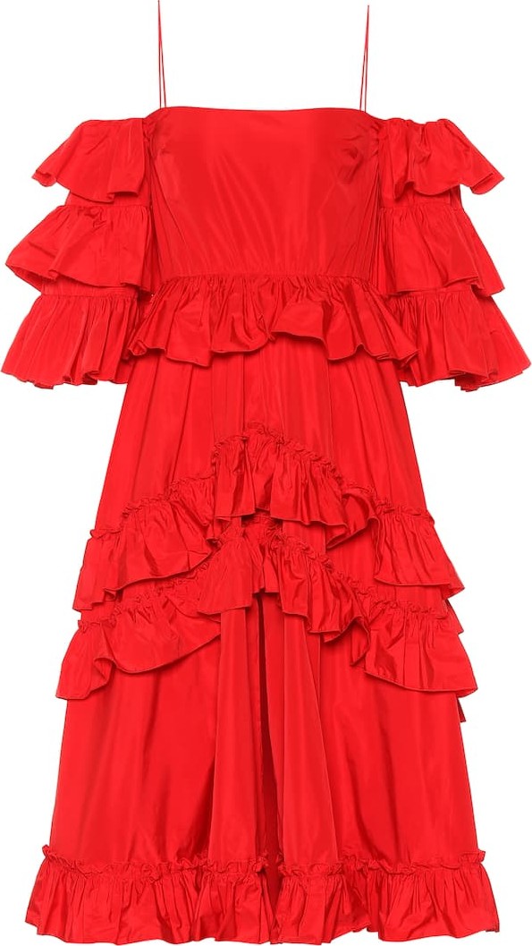 Alexachung Taffeta ruffled dress