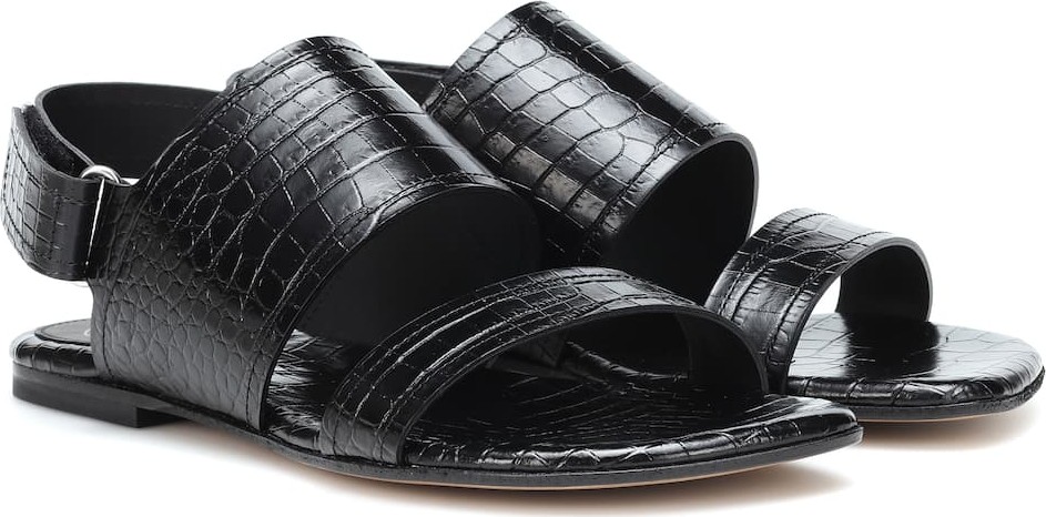 Dries Van Noten Embossed leather sandals